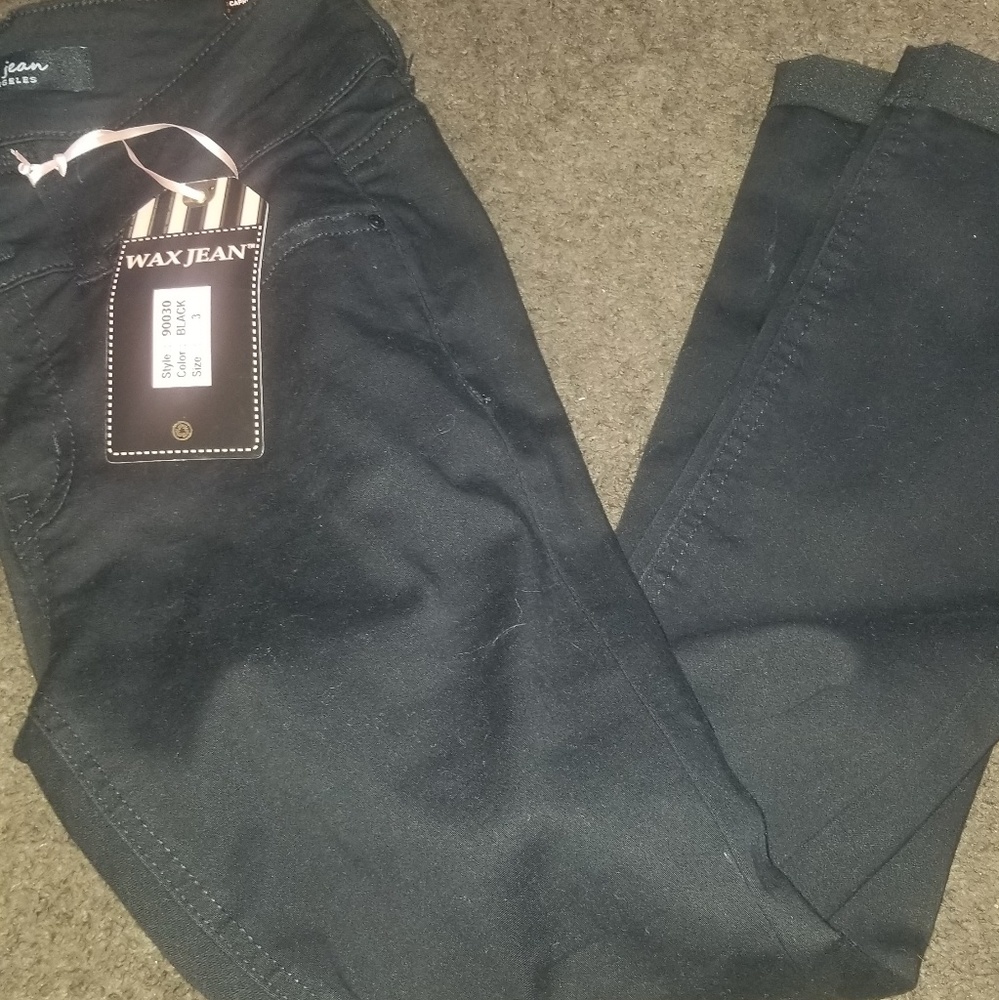 Wax capris pants for women
